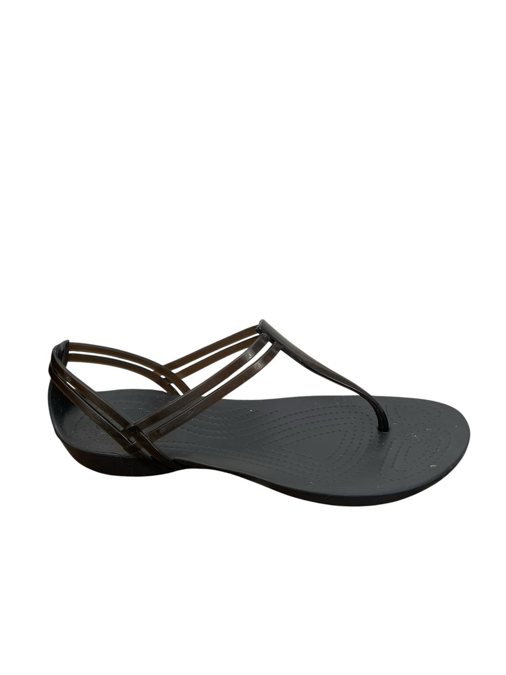 CROCS Black Isabella T-Strap Jelly Sandals for Women 8